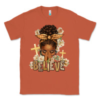 Copper believe praying afro messy bun Classic Tee - texasbilliewilder
