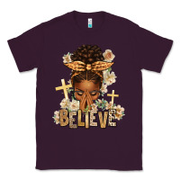 Plum believe praying afro messy bun Classic Tee - texasbilliewilder