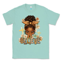 Seafoam believe praying afro messy bun Classic Tee - texasbilliewilder