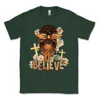 Sports Green believe praying afro messy bun Classic Tee - texasbilliewilder
