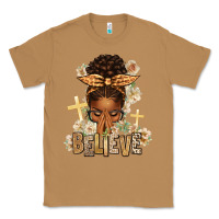 Toasted Coconut believe praying afro messy bun Classic Tee - texasbilliewilder