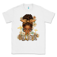 White believe praying afro messy bun Classic Tee - texasbilliewilder