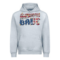 Heather Grey American babe Urban Hoodie - MaliasSmallBusiness