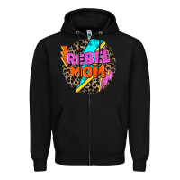Black rebel mom Zipper Hoodie - Zillion Design Studio