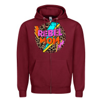 Burgundy rebel mom Zipper Hoodie - Zillion Design Studio
