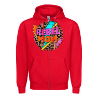 Red rebel mom Zipper Hoodie - Zillion Design Studio