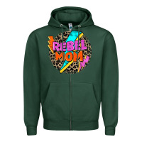 Sports Green rebel mom Zipper Hoodie - Zillion Design Studio