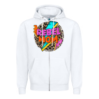 White rebel mom Zipper Hoodie - Zillion Design Studio