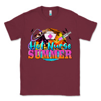 Burgundy hot nurse summer Classic Tee - BarkalooDesign