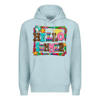Blue Mist hello summer Premium Hoodie - AdoDesignShop