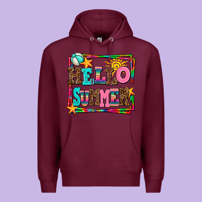 Hello Summer Premium Hoodie Designed By Adodesignshop