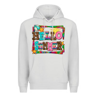 Dove Grey hello summer Premium Hoodie - AdoDesignShop