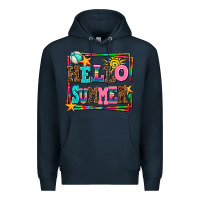 Navy hello summer Premium Hoodie - AdoDesignShop