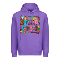 Purple hello summer Premium Hoodie - AdoDesignShop