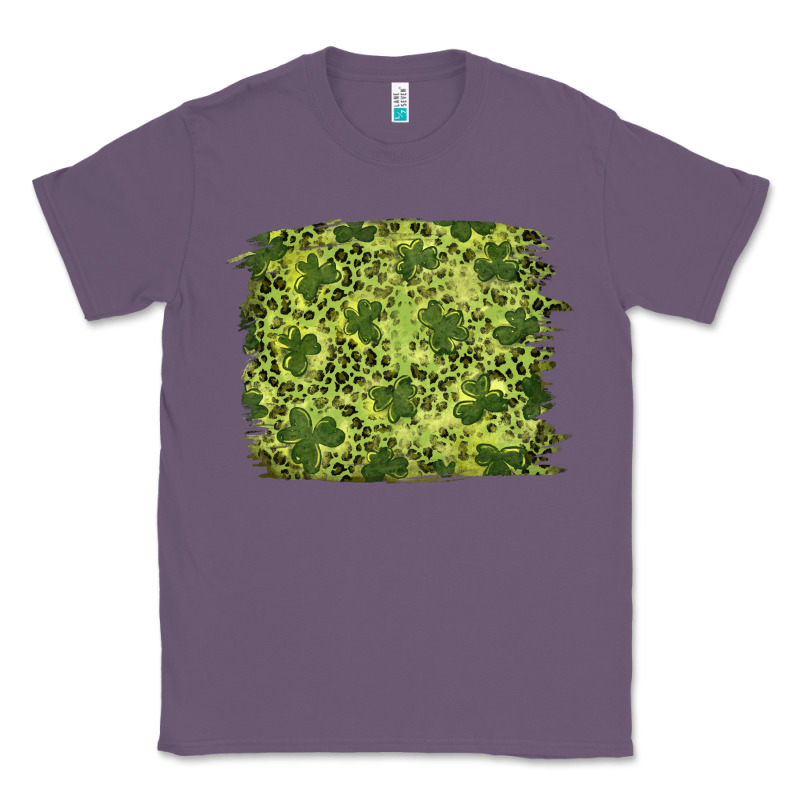 St Patrick's Day Shamrock Leopard Background Classic Tee by RanaPortraitStore | Teevron