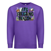 Purple It's Freezing Season Premium Sweatshirt - FaDigitalArtStudio