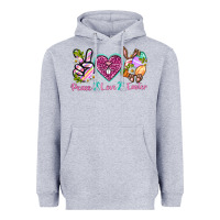 Heather Grey Peace Love Easter Heavyweight Hoodie - Neo Western