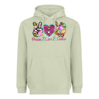 Matcha Peace Love Easter Heavyweight Hoodie - Neo Western