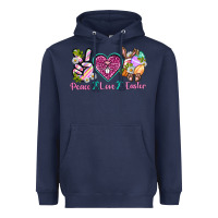 Navy Peace Love Easter Heavyweight Hoodie - Neo Western