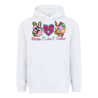 White Peace Love Easter Heavyweight Hoodie - Neo Western