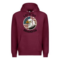 Burgundy Lets Go Brandon American Bald Eagle Premium Hoodie - Jasminsmagicworld