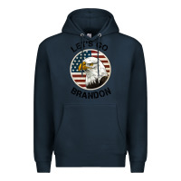 Navy Lets Go Brandon American Bald Eagle Premium Hoodie - Jasminsmagicworld