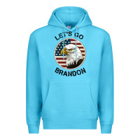 Ocean Blue Lets Go Brandon American Bald Eagle Premium Hoodie - Jasminsmagicworld