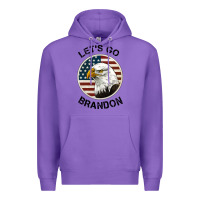 Purple Lets Go Brandon American Bald Eagle Premium Hoodie - Jasminsmagicworld