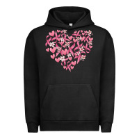 Pigment Black breast cancer awareness heart Urban Hoodie - MaliasSmallBusiness