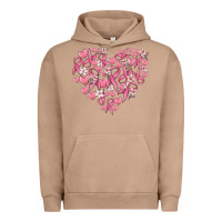 Pigment Burro breast cancer awareness heart Urban Hoodie - MaliasSmallBusiness