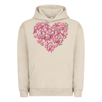 Pigment French Oak breast cancer awareness heart Urban Hoodie - MaliasSmallBusiness