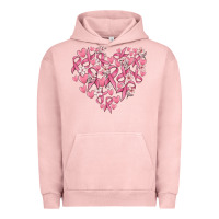 Pigment Salmon breast cancer awareness heart Urban Hoodie - MaliasSmallBusiness