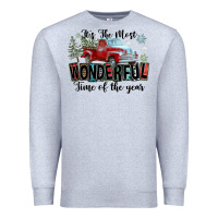 Heather Grey It's The Most Wonderful Time Of The Year Premium Sweatshirt - FaDigitalArtStudio
