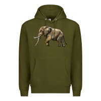Army Green Elephant Premium Hoodie - LillyAllenDesigns