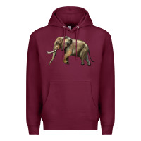 Burgundy Elephant Premium Hoodie - LillyAllenDesigns
