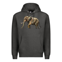 Charcoal Heather Elephant Premium Hoodie - LillyAllenDesigns