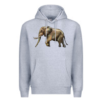 Heather Grey Elephant Premium Hoodie - LillyAllenDesigns