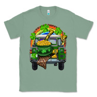 Sage St Patrick's Day Truck With Pot Of Gold Horseshoe And Rainbow Classic Tee - RanaPortraitStore