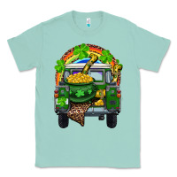 Seafoam St Patrick's Day Truck With Pot Of Gold Horseshoe And Rainbow Classic Tee - RanaPortraitStore