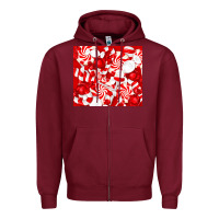 Burgundy christmas candies Zipper Hoodie - RanaPortraitStore