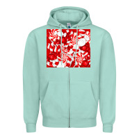 Seafoam christmas candies Zipper Hoodie - RanaPortraitStore