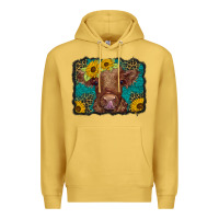 Antique Gold western leopard buffalo plaid baby highland cow Premium Hoodie - BarkalooDesign