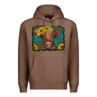 Chestnut western leopard buffalo plaid baby highland cow Premium Hoodie - BarkalooDesign