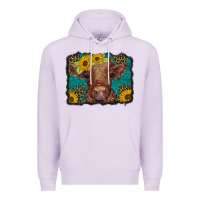 Lilac western leopard buffalo plaid baby highland cow Premium Hoodie - BarkalooDesign