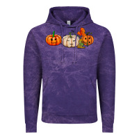 Cloud Purple pumpkins face Vintage Hoodie - AdoDesignShop