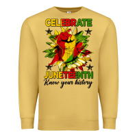 Antique Gold celebrate juneteenth know your history Premium Sweatshirt - HRA Design Shop