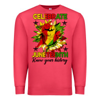 Cardinal celebrate juneteenth know your history Premium Sweatshirt - HRA Design Shop