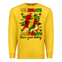 Lemon celebrate juneteenth know your history Premium Sweatshirt - HRA Design Shop