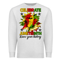 Oatmeal Heather celebrate juneteenth know your history Premium Sweatshirt - HRA Design Shop