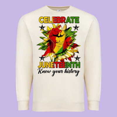 Celebrate Juneteenth Know Your History Premium Sweatshirt Designed By Hra Design Shop